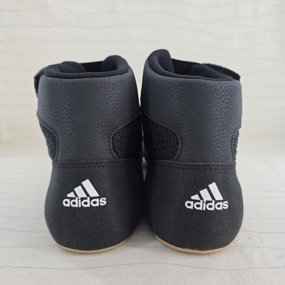 Adidas Mens HVC 2 Black White Wrestling Lace-Up Athletic Shoes AQ3325 Sz 15 NEW